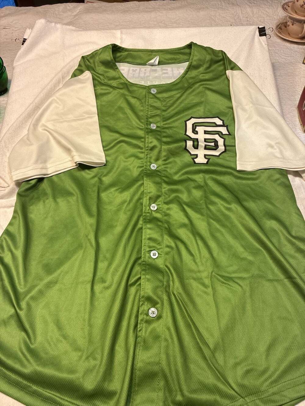 A Minecraft Movie Creeper Baseball Jersey Adult Large